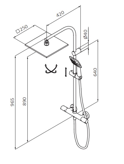 WINNER Thermostatique douche avec colonne Riedisheim 0