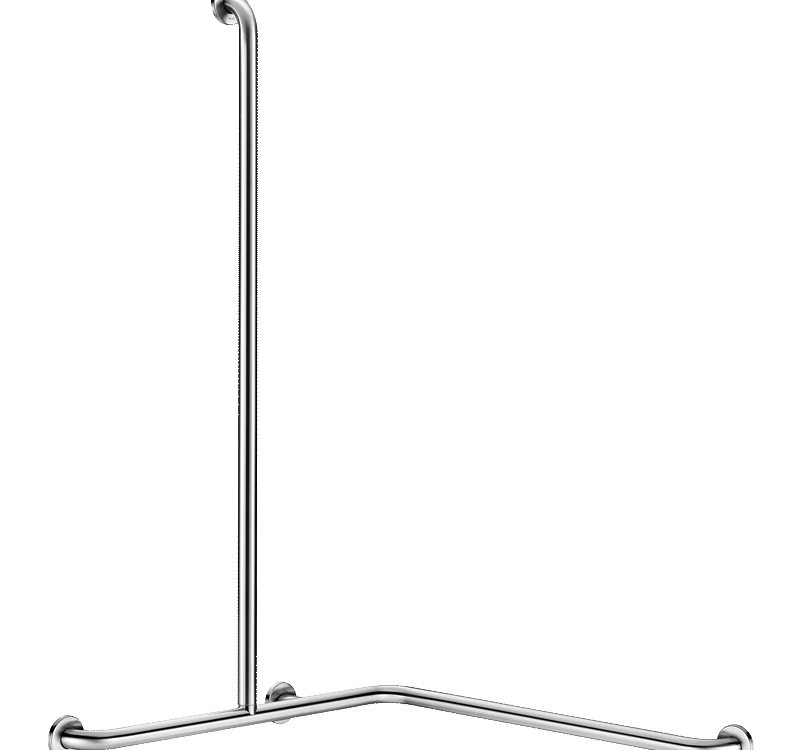 Barre de douche d&#8217;angle avec remontée verticale Inox version gauche Guebwiller