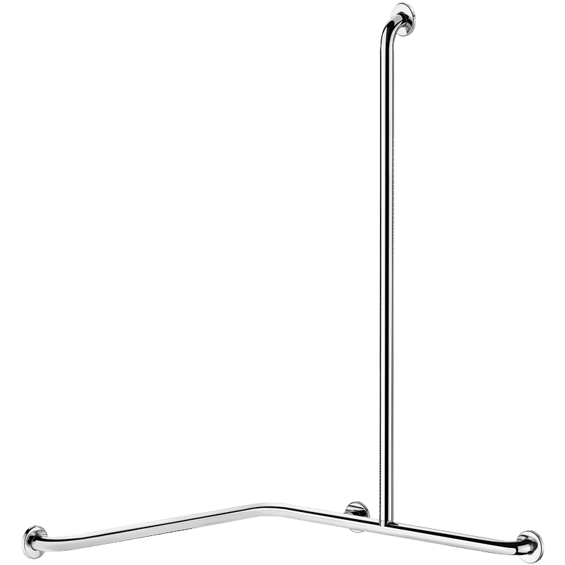 Barre de douche d&#8217;angle avec remontée verticale Inox version droite Wittenheim 0