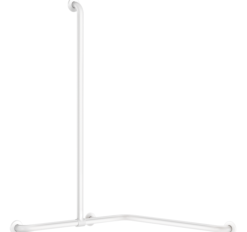 Barre de douche d&#8217;angle avec remontée coulissante Basic blanc Illzach