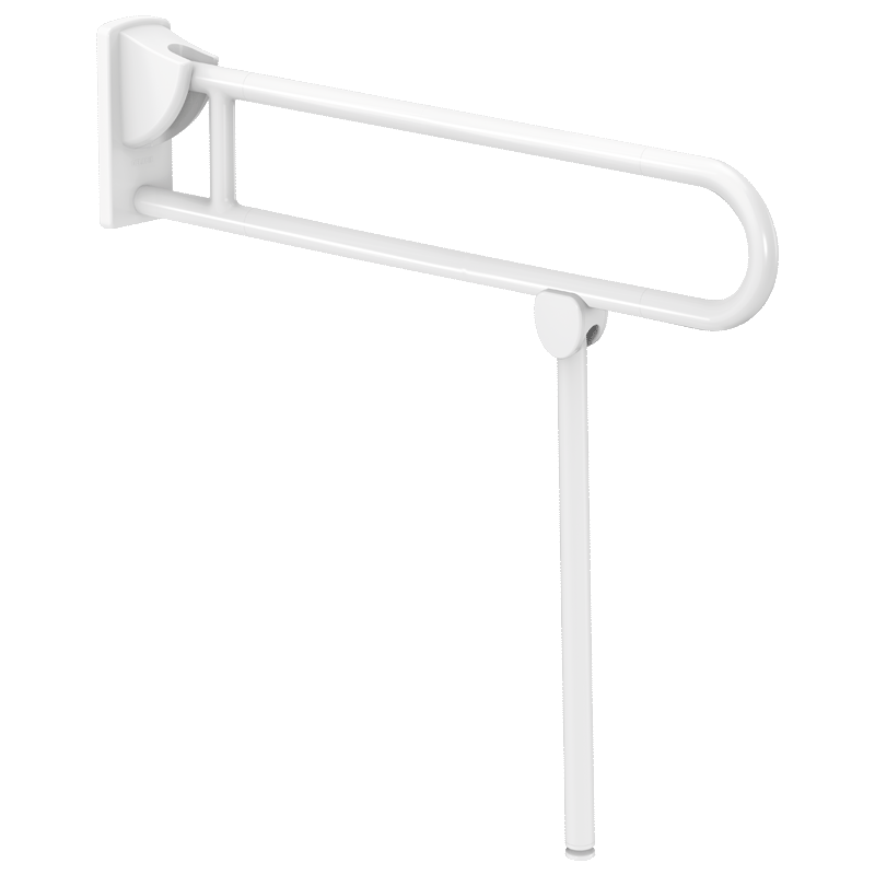 Barre de maintien rabattable avec pied Nylon blanc antibactérien 850mm Audincourt 0