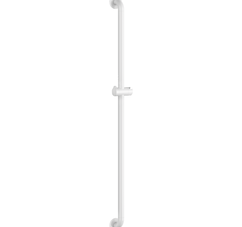 Barre de douche droite et support douchette Nylon blanc antibactérien Guebwiller