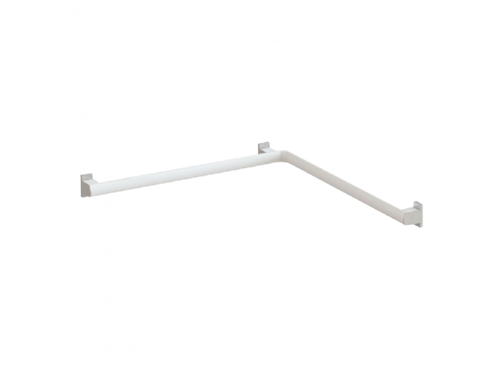 Barre d&#8217;angle 2 murs aluminium époxy blanc Arsis 049830 Guebwiller