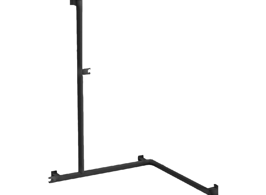 Barre de douche angle 2 murs époxy anthracite Arsis 049725 Saint-Louis